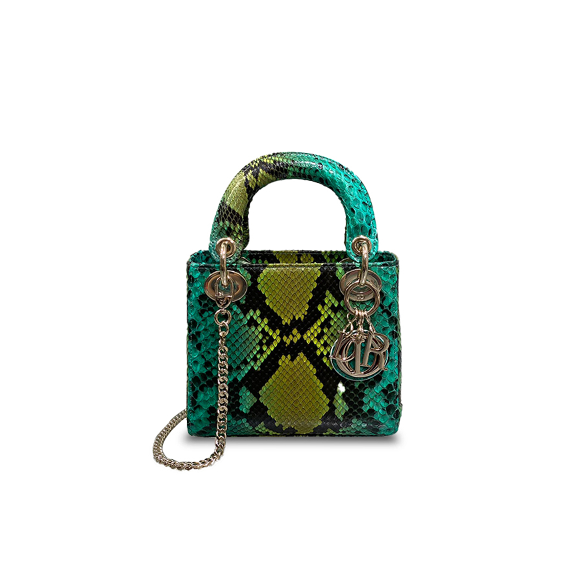 D*or snakeskin mini lady D*or bag (17*15*7cm)
